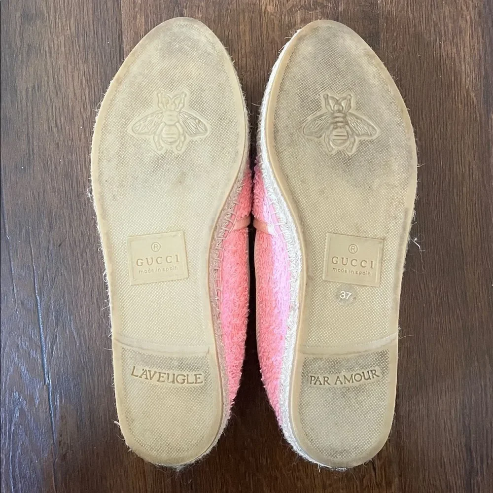GUCCI GF logo Terry Espadrilles Flat women size EU37